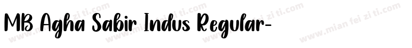 MB Agha Sabir Indus Regular字体转换